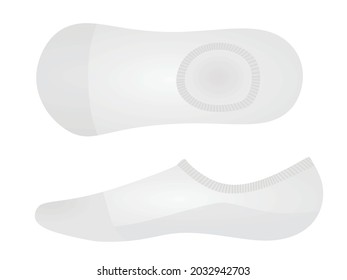 White short sock. vector illustration