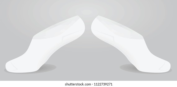 White short socks. vector illustration
