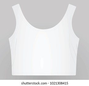 White short stretchy t shirt. vector illustration