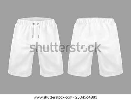 white shorts  mockup design template