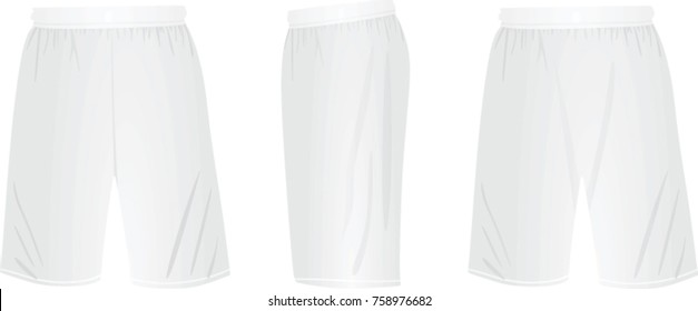 White shorts. vector illustration