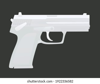 White shot gun. vector illustration