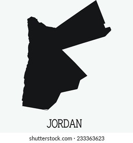 White Silhouette of the Country Jordan