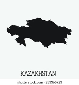 Kazakhstan Vector Contour Map Stock Vector (Royalty Free) 709407655 ...