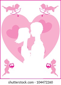 White Silhouette Embrace