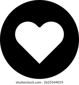 White silhouette heart like icon showing affection or positive feedback on white background