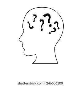 White  silhouette symbolizing Confusion 