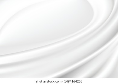 white silk cloth fabric wave overlapping with light and shadow. white and gray abstract texture background and copy space for web design