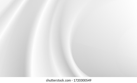 white silk cloth fabric wave overlapping with light and shadow. white and gray abstract texture background and copy space for web design