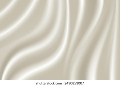 White silk texture. Luxury beige satin silk fabric background. 