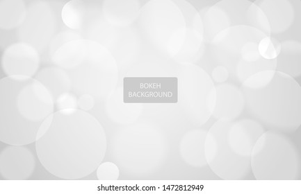 White silver abstract bokeh background. Modern blurry background.