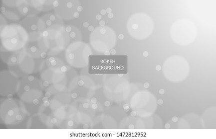 White silver abstract bokeh background. Modern blurry background.