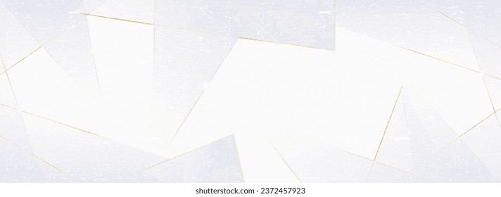 White and silver geometric background with golden lines and sparkles