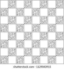 white and silver glitter mosaic square pattern background