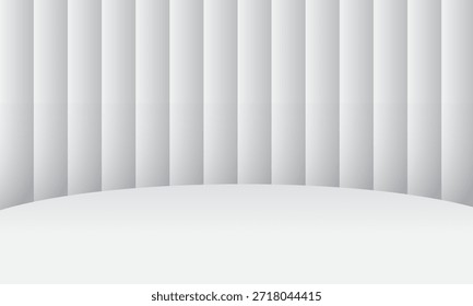 white silver gray 3d blank space stage abstract background