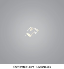 White silver line art sacral geometry gradient alchemy symbol icon in modern style. Can be used for fluent design poster, electronic music technology cover, flyer, logo, t-shirt print.