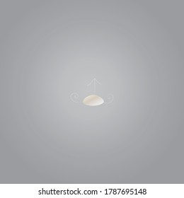 Icono del símbolo de la alquimia de gradiente de geometría sacra de la línea blanca de plata en estilo moderno. Se puede usar para el diseño fluido de póster, portada de tecnología de música electrónica, volante, logotipo, estampado de camisetas.