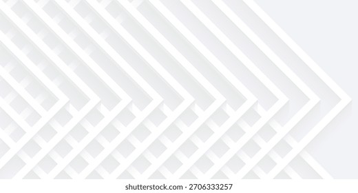 Weiß silber weich geometrischen universellen Hintergrund für Business-Präsentation. Abstraktes elegantes Muster. Rahmenränder. Minimalistischer leerer ausgekleideter Rohling BG.eps 10