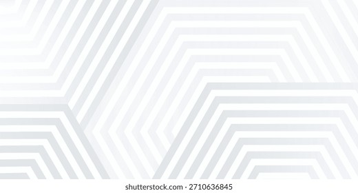 Fondo universal geométrico suave de plata blanco para presentación de negocios. Abstractas patrón elegante. Enmarcar los bordes. Minimalista vacío alineado en blanco BG.eps 10	