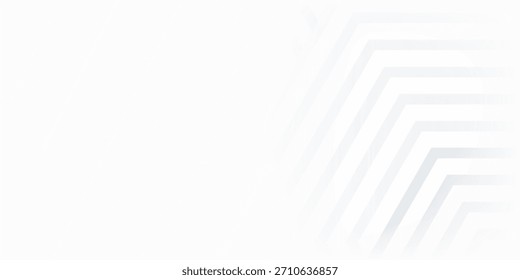 Fondo universal geométrico suave de plata blanco para presentación de negocios. Abstractas patrón elegante. Enmarcar los bordes. Minimalista vacío alineado en blanco BG.eps 10	