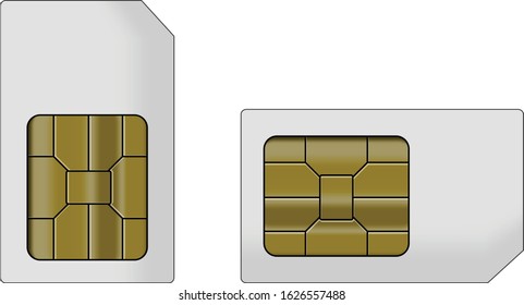 White sim card phone vector