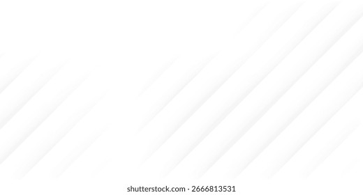 Fondo moderno abstracto simple blanco con líneas diagonales. Ilustración vectorial arte moderno abstracto