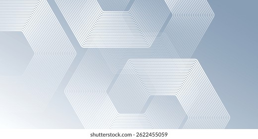 White simple with dynamic wavy hexagon texture. suitable for wallpaper poster banner abstract art