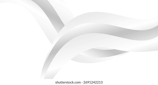 White simple gradient abstract curve pattern on gray background art simple