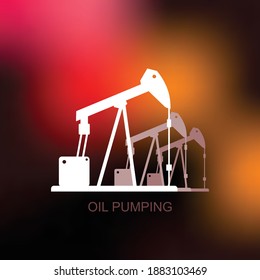 logotipo blanco y simple de la bomba de aceite, iconos de la empresa petrolera, ilustraciones vectoriales