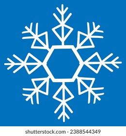 white simple snowflake vector illustration