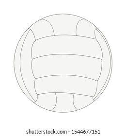 white simple volley ball vector art