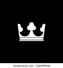 Vector de la corona real única blanca