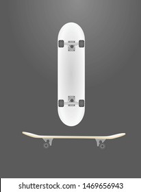 White skate board. vector illustration