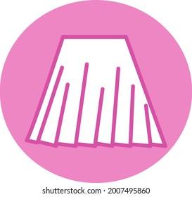 White skirt, illustration, vector on a white background.
