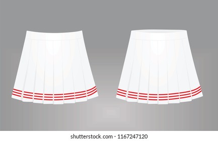 White skirt. vector illustration