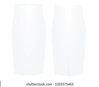 White skirt. vector illustration