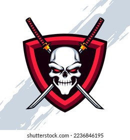 White Skull Ghost Assassins Mascot