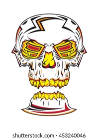 white skull illustration