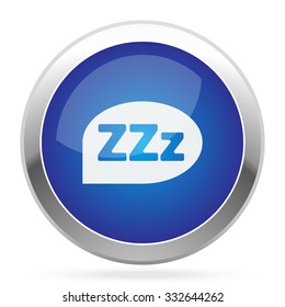 White Sleep icon on blue web app button