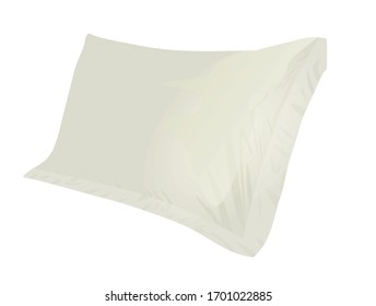 White sleeping pillow. vector illustration