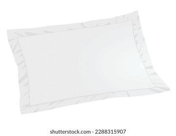 White sleeping pillow. vector illustration