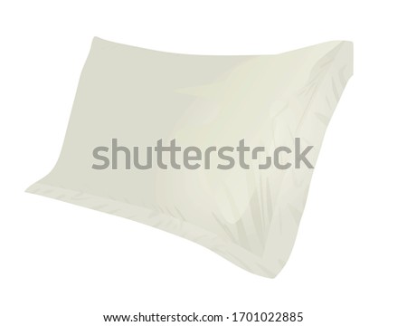 White sleeping pillow. vector illustration