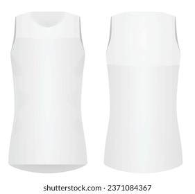 White sleeveless jersey. vector illustration
