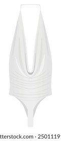 White sleeveless jumpsuit. vector illustration