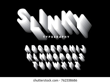 white slinky typography design
vector