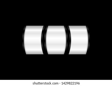 White Slot Machine Slots Reel Spin Gambling Vector Illustration