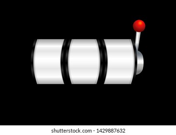 White Slot Machine Slots Reel Spin Gambling Vector Illustration
