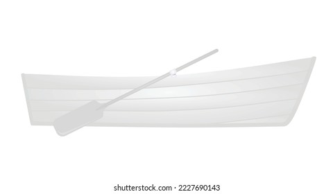 White small boat. vector illustration