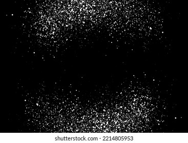 Weiße kleine Punkte auf schwarz-abstraktem Hintergrund. Vektordesign