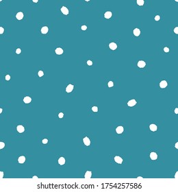 White small paint brush dots seamless pattern. Vector illustration.